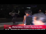 Detenidos de la marcha 1DMX rinden declaración / Vianey Esquinca