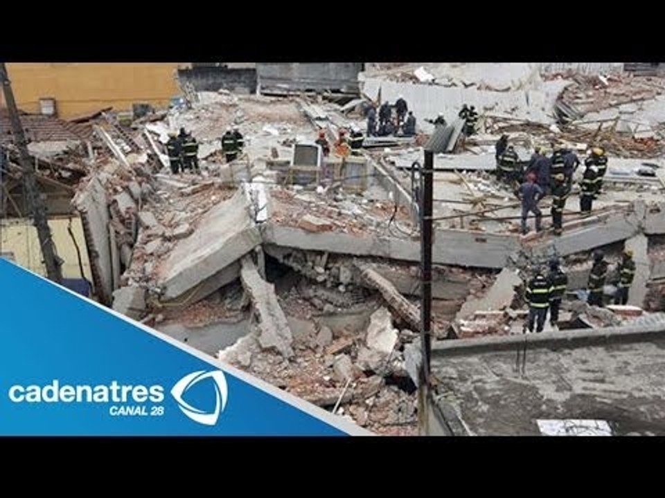 Edificio en construcción se derrumba en Sao Paulo