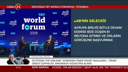 Başkan Erdoğan, TRT World Forum'da