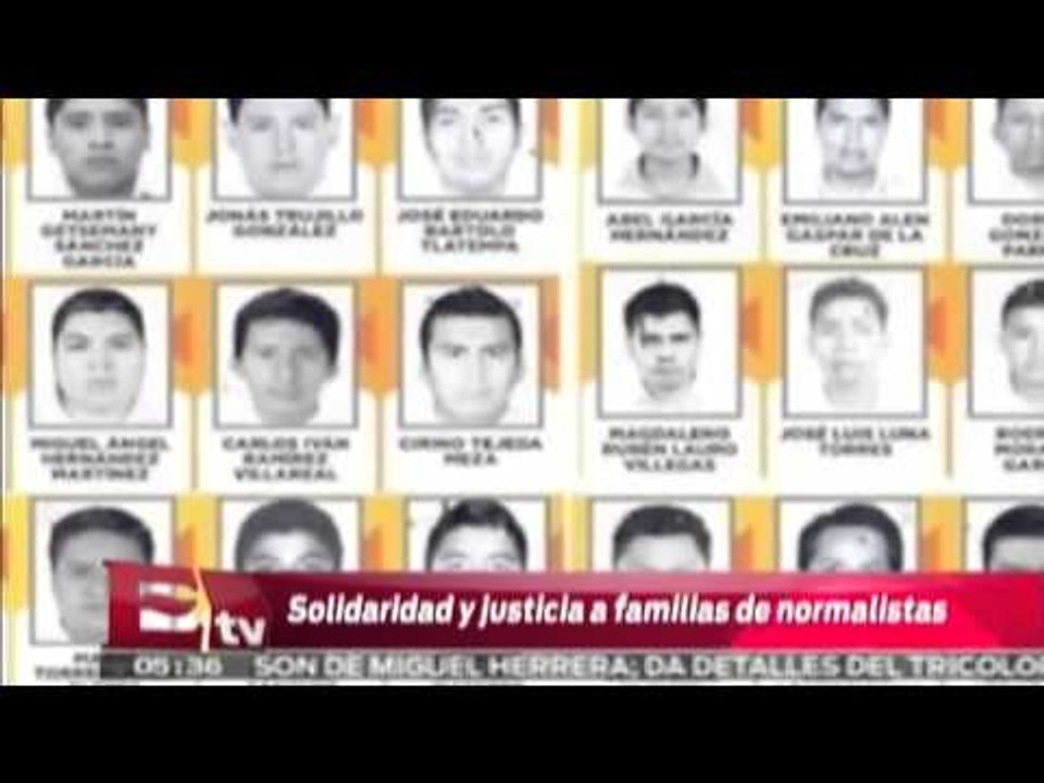 Solidaridad y justicia a familiares de normalistas, dice Osorio Chong / Vianey Esquinca