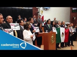 PRD toma tribuna del Senado para "frenar" aprobación de reforma energética (VIDEO)