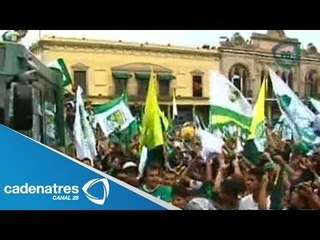 León festeja con su afición campeonato del Torneo Apertura 2013