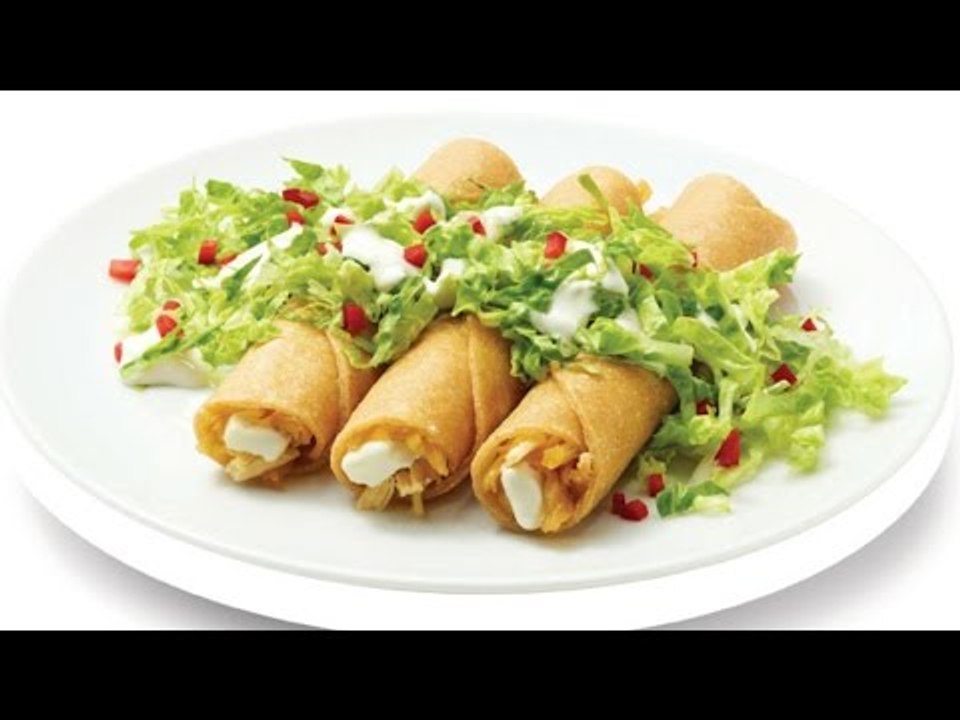 Receta de tacos dorados de pollo / Receta tacos dorados / Cocina fácil