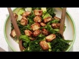 Tofu horneado con pesto de cilantro