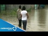 Permanecen zonas inundadas en Tabasco por lluvias; solicitan declaratoria de desastre