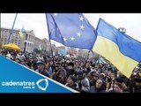 Caos y violencia se vive en Ucrania tras manifestaciones contra gobierno (VIDEO)