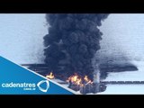 ¡¡¡IMPRESIONANTE!!! Explota tren cargado de petróleo en Dakota del Norte (VIDEO)