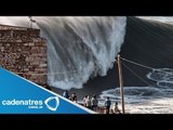 Impresionantes imágenes de las fuertes olas que golpean a Reino Unido (VIDEO)