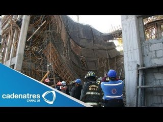 Detalles del derrumbe parcial de un edificio en construcción en la colonia del Valle