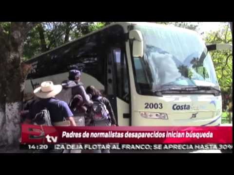 Padres de normalistas desaparecidos inician búsqueda / Titulares