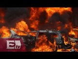 Maestros de la CETEG queman vehículos en Chilpancingo / Pascal Beltrán