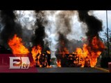 Maestros de Chilpancingo queman autos durante protesta / Martín Espinosa