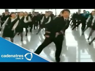 Baile en aeropuerto de Shangai sorprende a turistas (VIDEO)