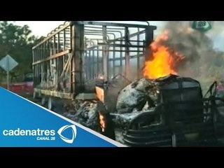 Se registra quema de vehículos en los límites de Guerrero con Michoacán