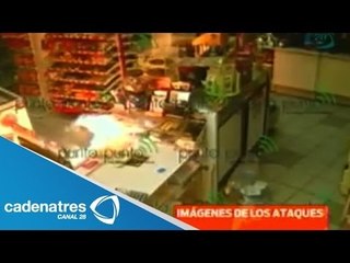 Imágenes de los ataque a tiendas de conveniencia en Hidalgo
