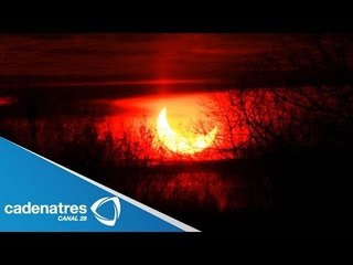 IMPRESIONANTES imágenes del eclipse parcial del sol (VIDEO)