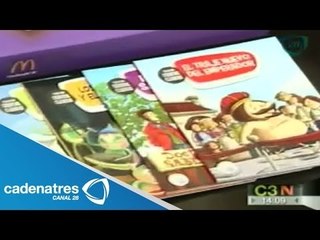 Empresa de comida rápida cambia el juguete de la cajita feliz por un libro de cuentos