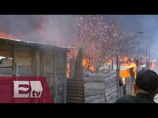 Incendio consume 23 viviendas en Chiapas /  Vianey Esquinca