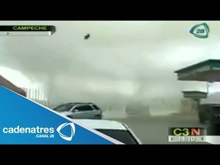 IMPRESIONANTE Se forma un torbellino en Ciudad del Carmen, Campeche