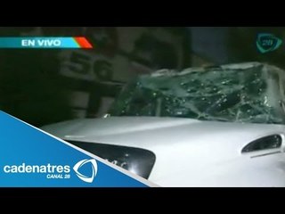 Vuelca camión que transportaba arena en carriles centrales de la raza (VIDEO)