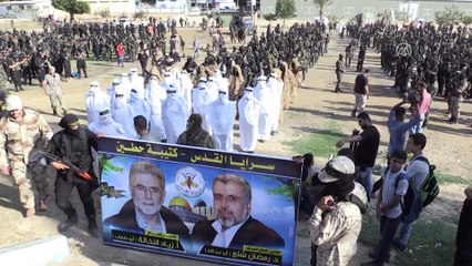 İslami Cihad'ın yeni genel sekreteri için askeri geçit töreni - GAZZE