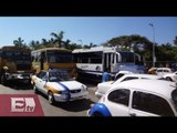 Bloqueos afectan economía del transporte público / Vianey Esquinca