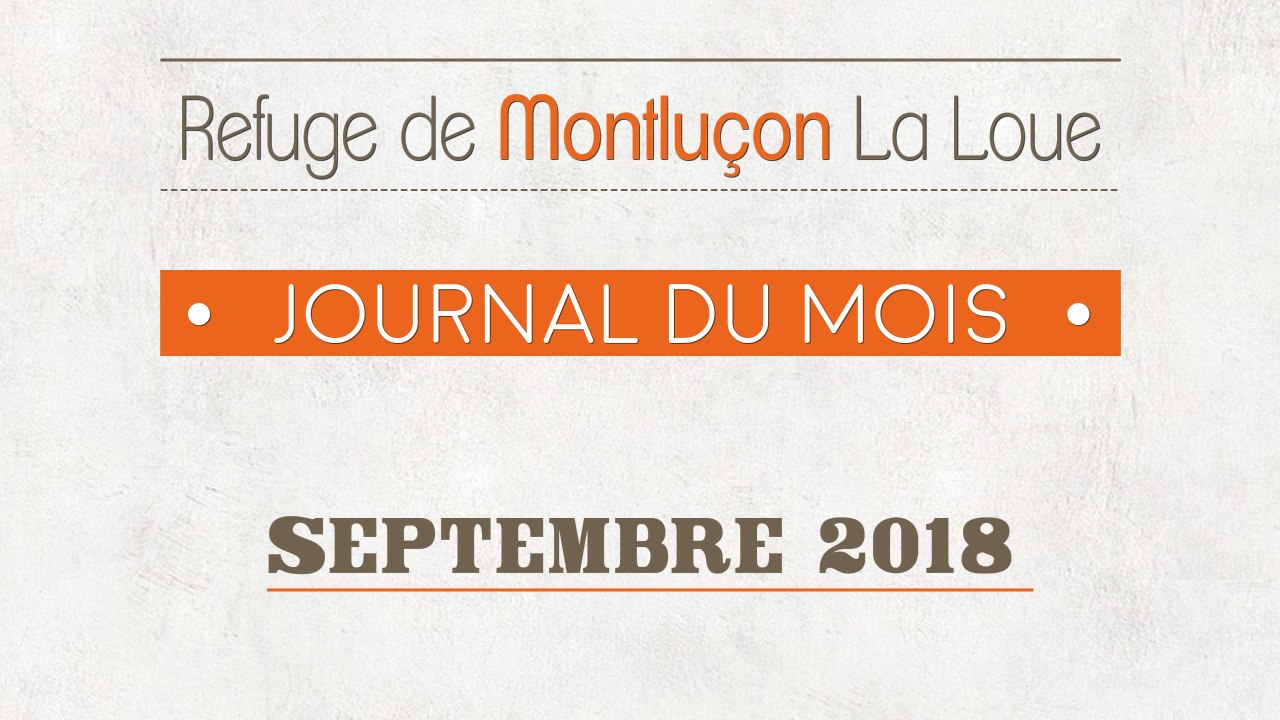 Un mois au refuge : septembre 2018