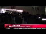 Enfrentamiento entre policias Federales y Estatales en Oaxaca