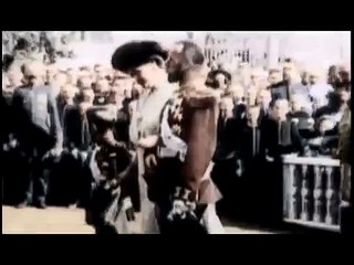 Rare newsreel in color 1913 - 1916. Emperor Of Russia Romanov Nikolay Alexandrovich
