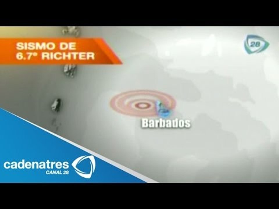 Sismo de 6,7 grados sacude las costas de Barbados