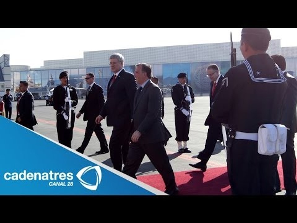 Stephen Harper, primer ministro de Canadá, llega a México para Cumbre de Toluca