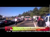 Accidente carretero en la México-Puebla deja ocho lesionados/ Comunidad