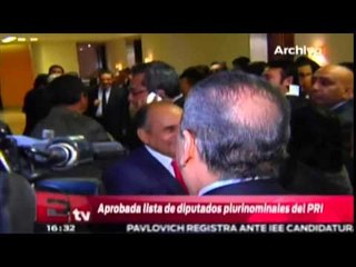 Se aprueba lista de diputados plurinominales del PRI/Excélsior informa