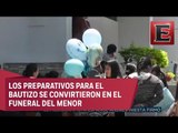 Dan último adiós a bebé que murió durante balaceras en Guadalajara