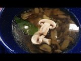 Sopa de hongos con elote