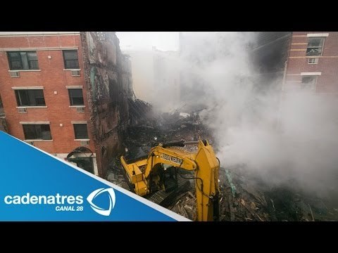 Van 3 mexicanos fallecidos en derrumbe de edificio en Nueva York; buscan más sobrevivientes