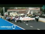 Marcha la unión popular en autopista del Sol; piden esclarecer asesinato de su líder