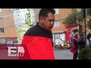 Atan a poste a acosador sexual en Puebla / Excélsior Informa