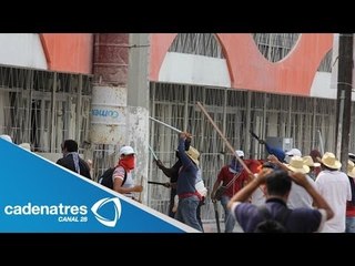 Maestros causan destrozos en sede del SNTE en Guerrero (VIDEO)