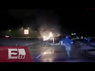 Desde la red: Policía salva a hombre después de chocar / Vianney Esquinca