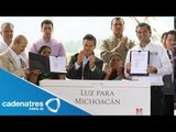 Michoacán seguro, promete Peña Nieto; cueste lo que cueste