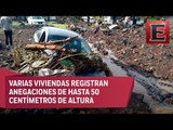 Tromba causa inundaciones y arrastre de vehículos en Morelia