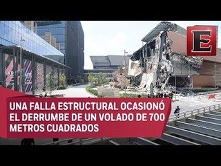 Se derrumba parte de la plaza comercial Artz Pedregal