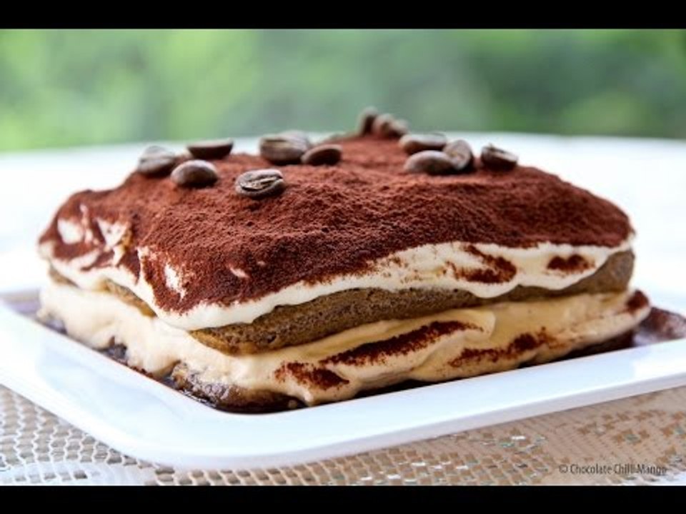 Tiramisú con chocolate negro