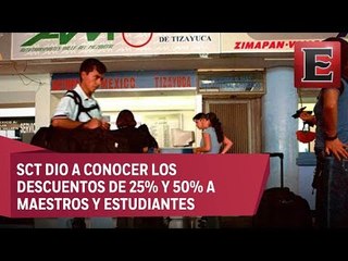 SCT pone en vigor descuentos a estudiantes y maestros