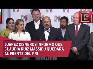 Renuncia René Juárez al PRI; asume Claudia Ruiz Massieu