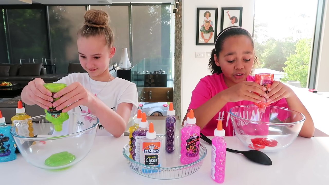 3 COLORS OF GLUE SLIME CHALLENGE!!