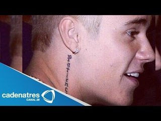 Justin Bieber se tatúa el cuello 'Paciencia' / Justin Bieber is tattooed neck 'Patience'