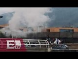 Encapuchados toman caseta de Palo Blanco y queman propaganda electoral / Vianey Esquinca
