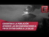 Caída de ceniza en Morelos y Edomex por actividad del volcán Popocatépetl